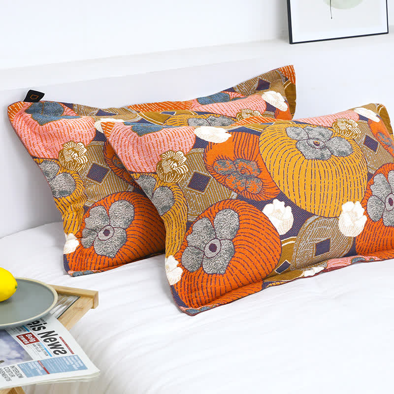 Persimmon Bliss | Soft & Breathable Reversible Cotton Gauze Quilt