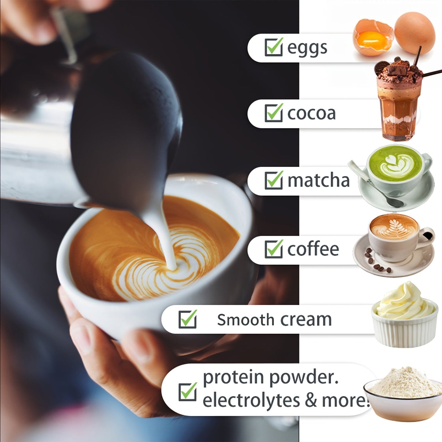 FoamWhirl | Battery-Powered Handheld Milk Frother