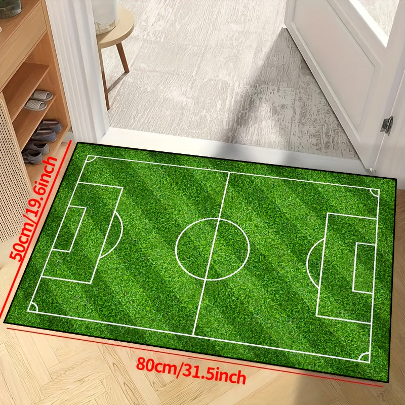 Soccer Field Rug | Non-Slip, Washable Lounge Mat