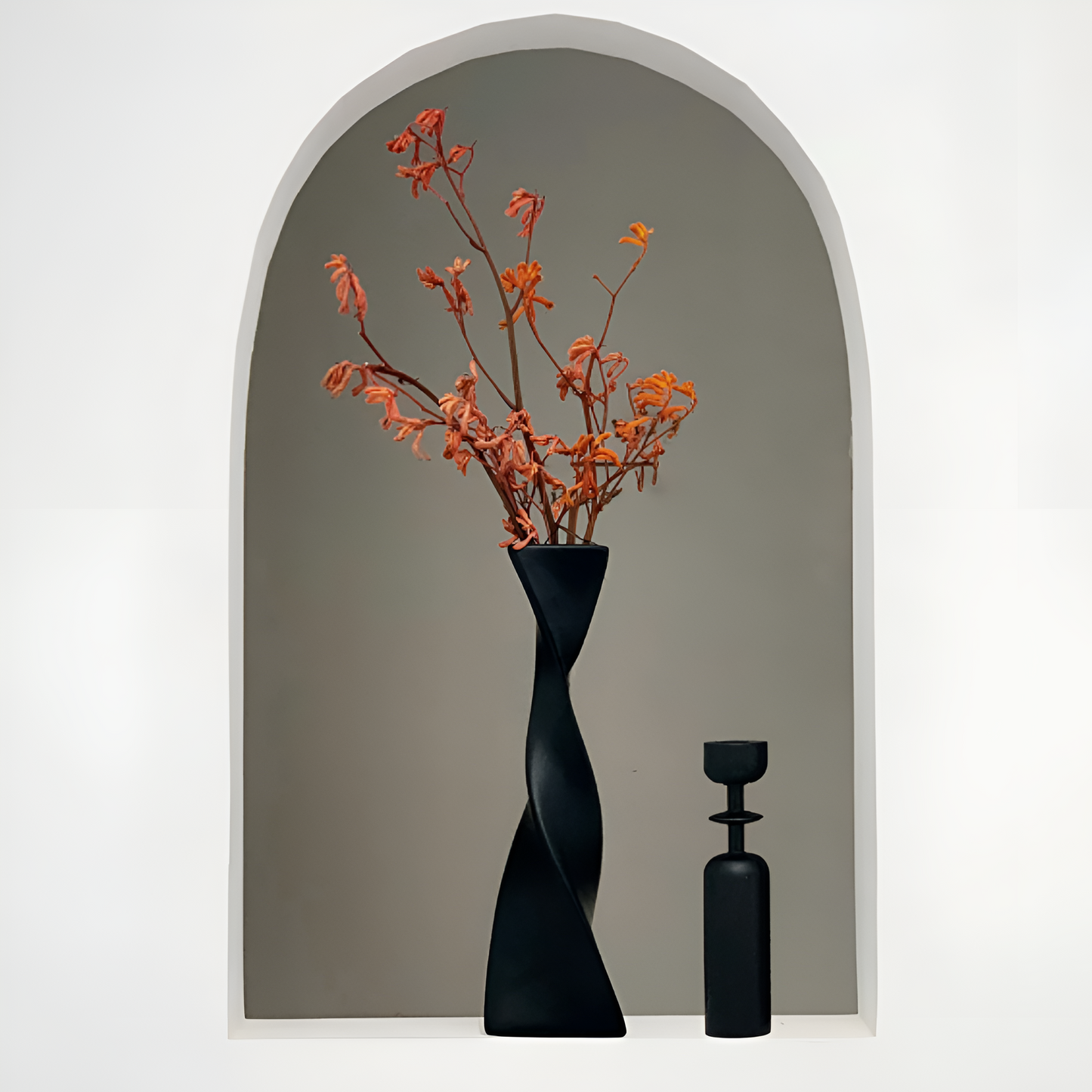 TwistForm | Sleek Spiral Ceramic Vase – Elegant Twist Design for Modern Spaces