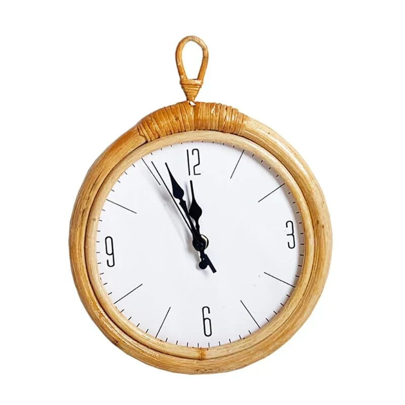 TerraNest | Boho Rattan Wall Clock