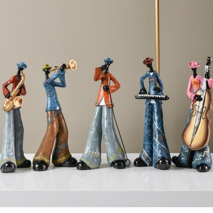 Melodic Masterpiece | Retro Resin Band Sculptures