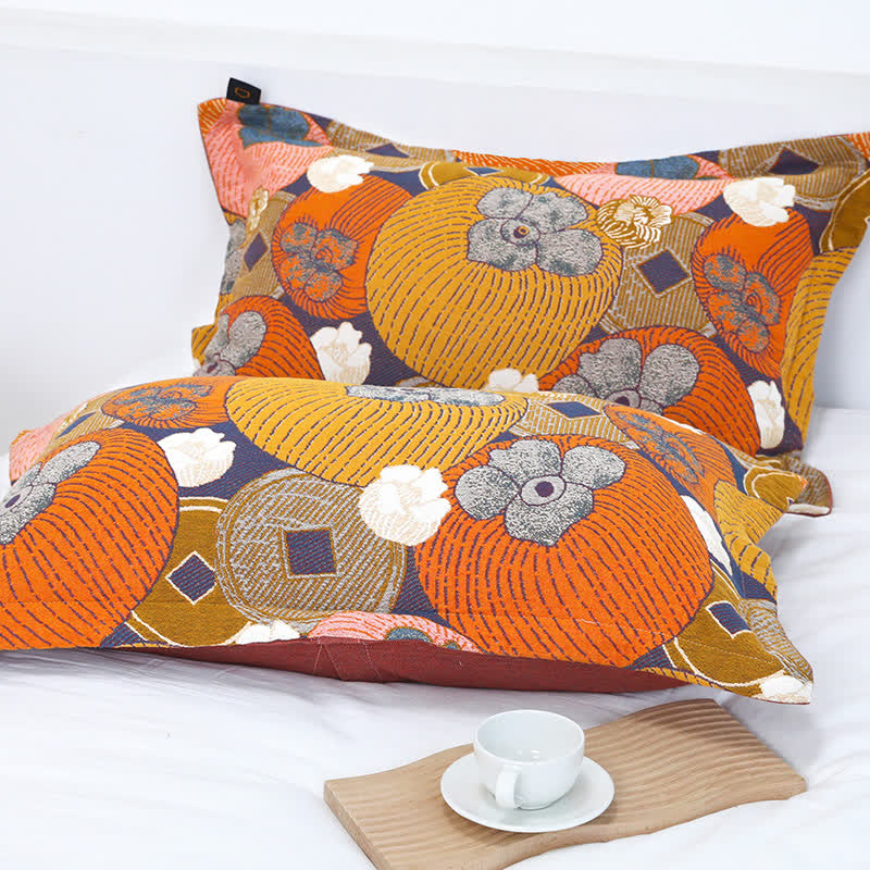 Persimmon Bliss | Soft & Breathable Reversible Cotton Gauze Quilt