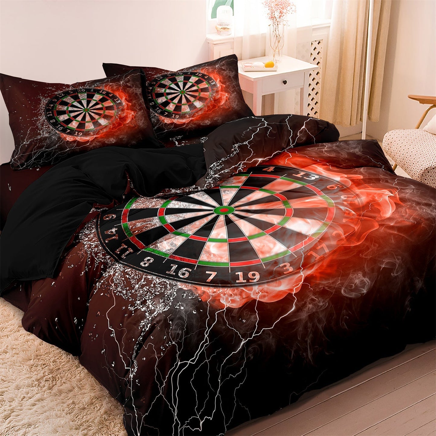 Bullseye Blaze | Striking Darts-Themed Duvet Cover