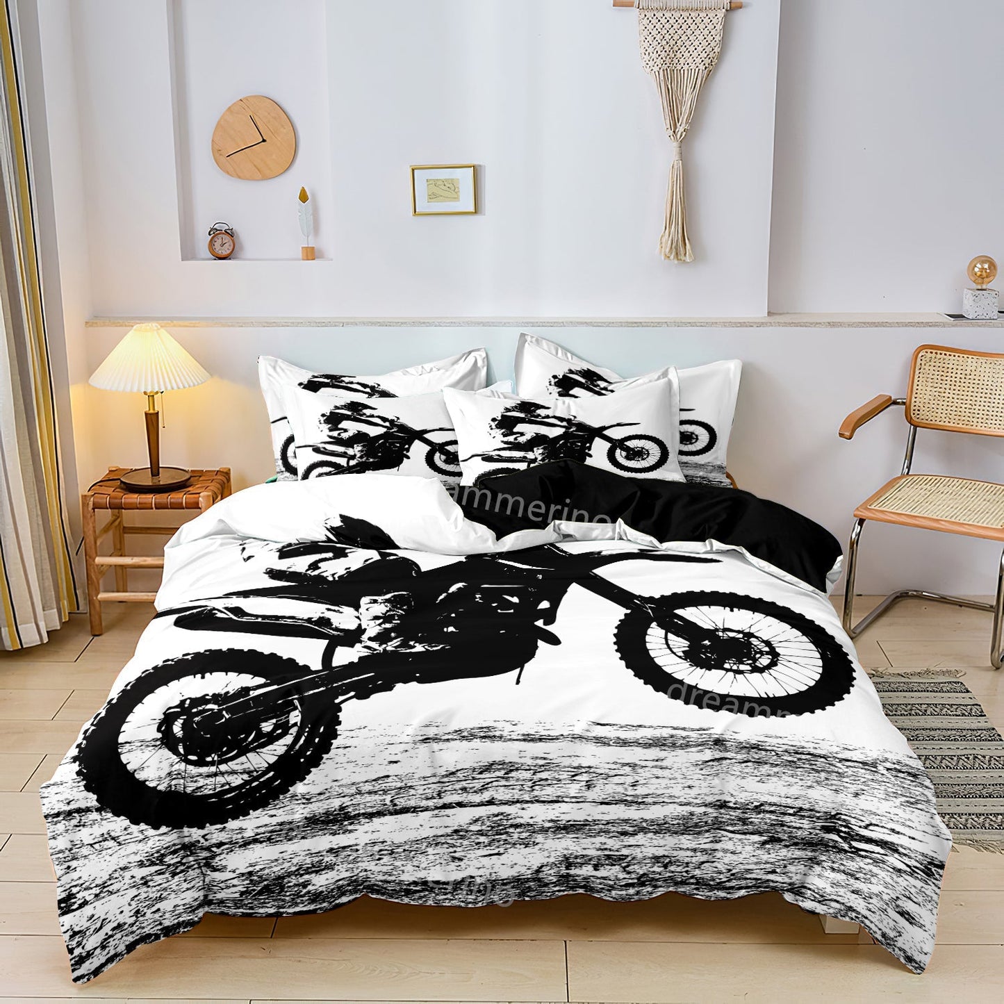 RideQuest | Motorcycle Print Duvet Cover Set
