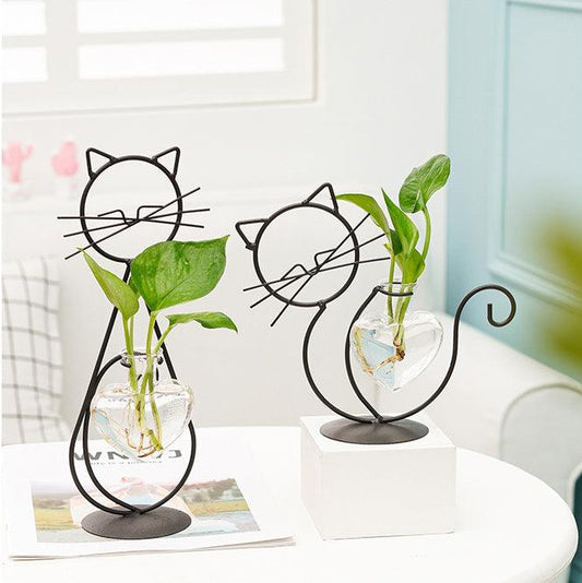 Purrfect Bloom | Iron Cat Planter