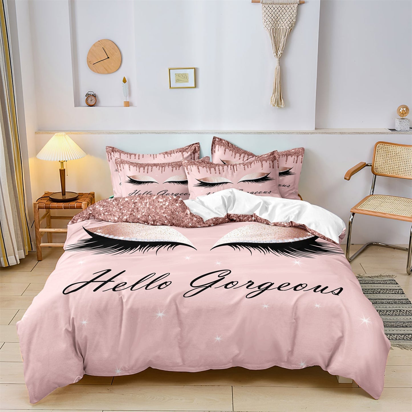 LushLashes | Chic Eyelash Print Duvet Cover Set