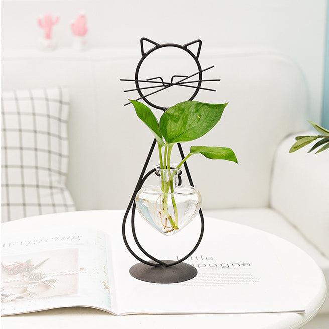 Purrfect Bloom | Iron Cat Planter