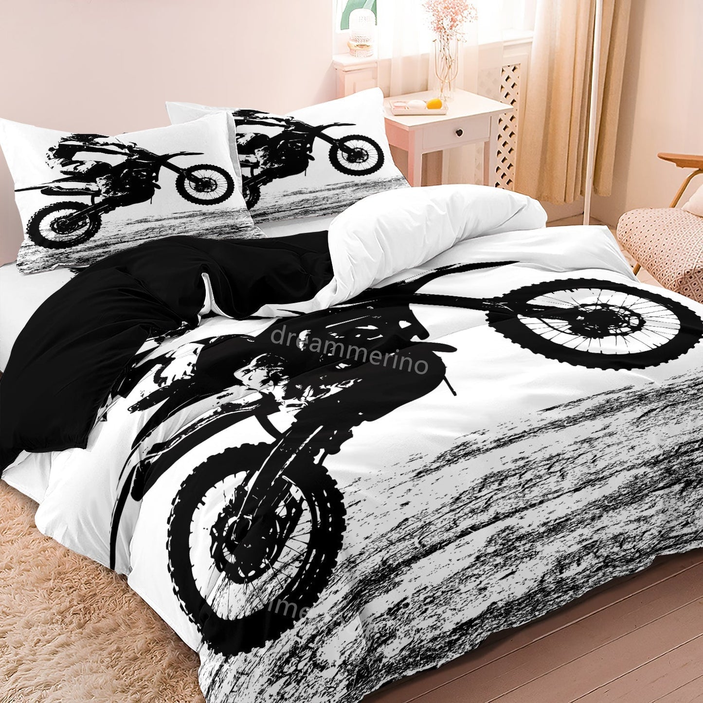 RideQuest | Motorcycle Print Duvet Cover Set