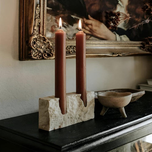 RadiantStone | Candle Holder – Elegant Glow with Natural Charm