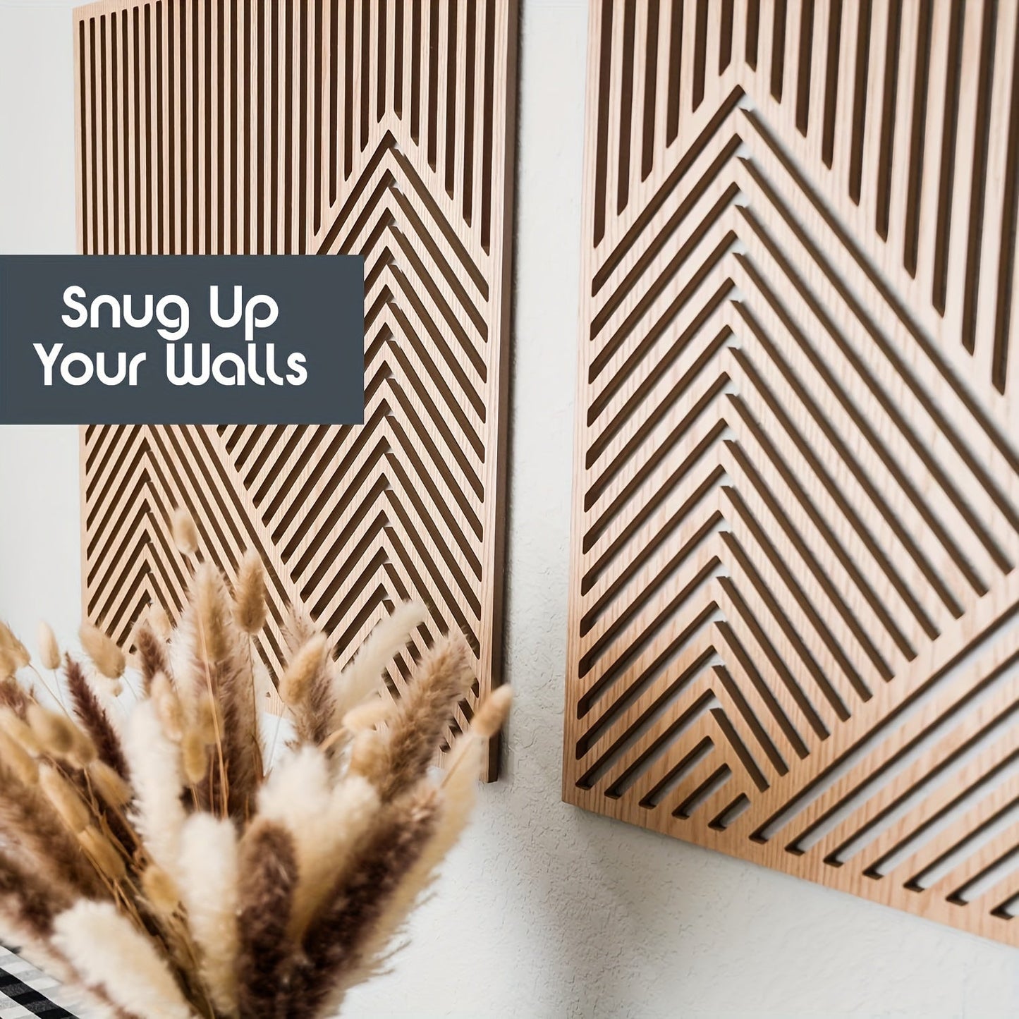 TranquilPeaks | Minimalist Wooden Mountain Wall Art Panels