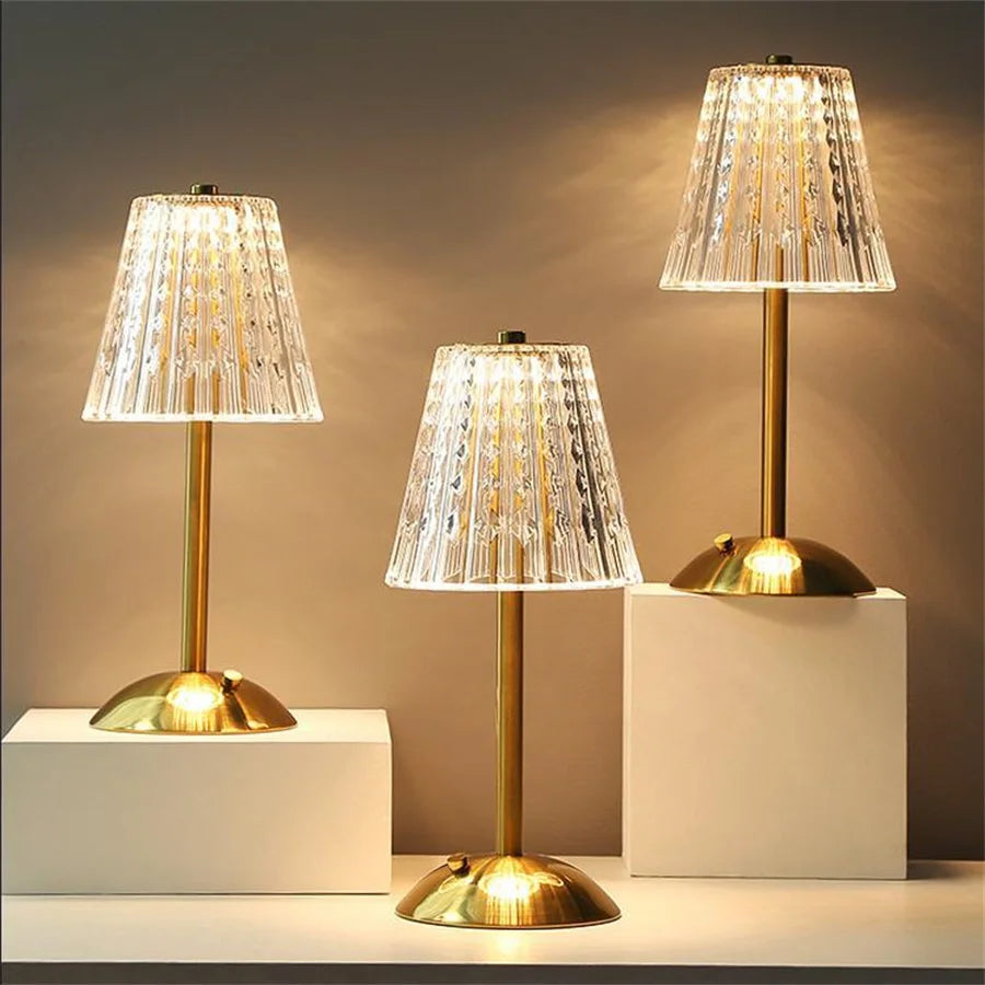 GoldLume | Elegant Crystal Table Lamp