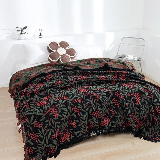 FloraNest | Botanical Charm Throw
