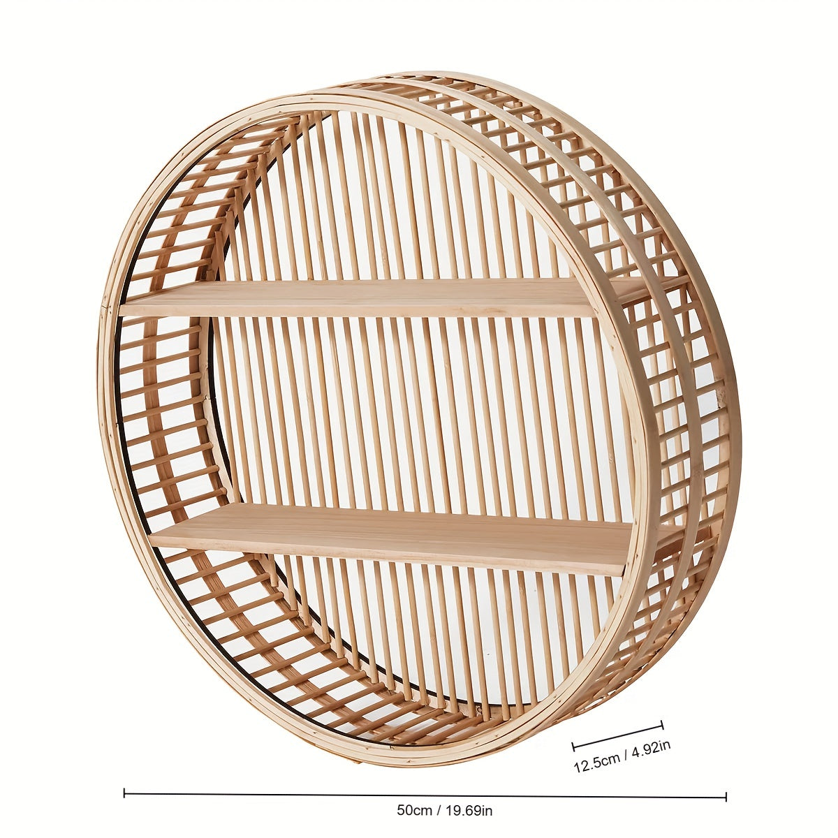 BambooHarmony | Boho Handmade Bamboo Wall Shelf