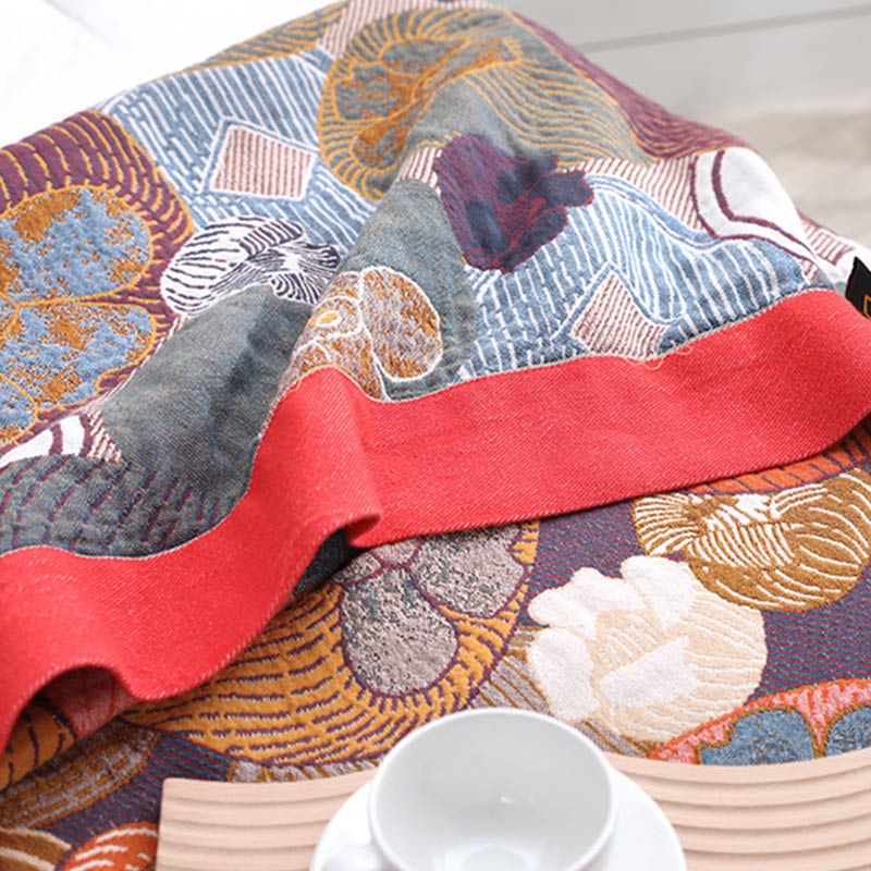 Persimmon Bliss | Soft & Breathable Reversible Cotton Gauze Quilt