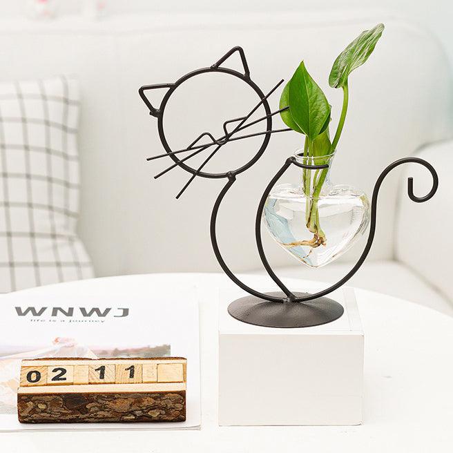 Purrfect Bloom | Iron Cat Planter