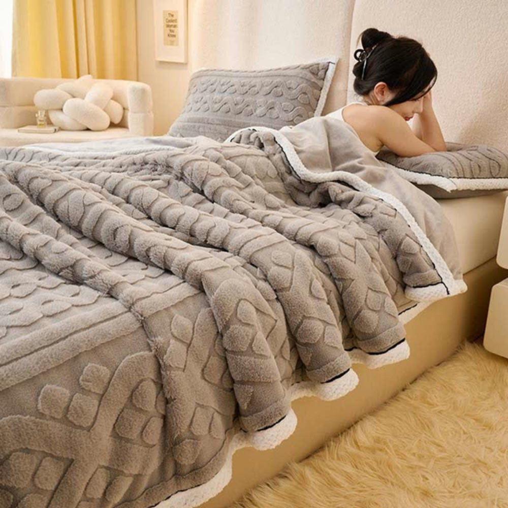 VelvetLoom | Ultra-Soft Jacquard Fleece Blanket