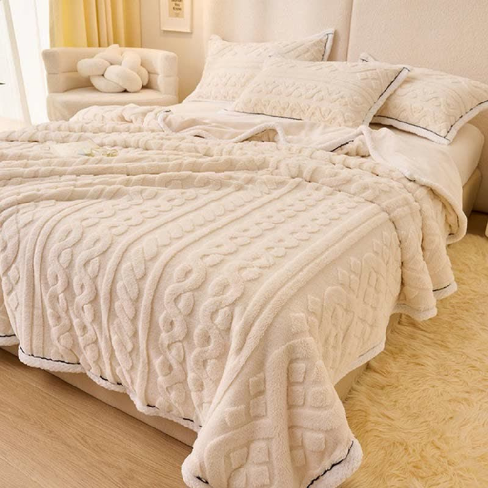 VelvetLoom | Ultra-Soft Jacquard Fleece Blanket