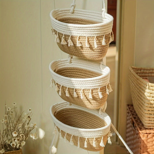 LoomCraft | 3-Tier Hanging Storage Basket
