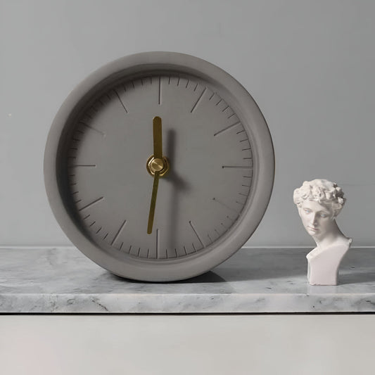 SlateCircle | Contemporary Round Cement Wall Clock