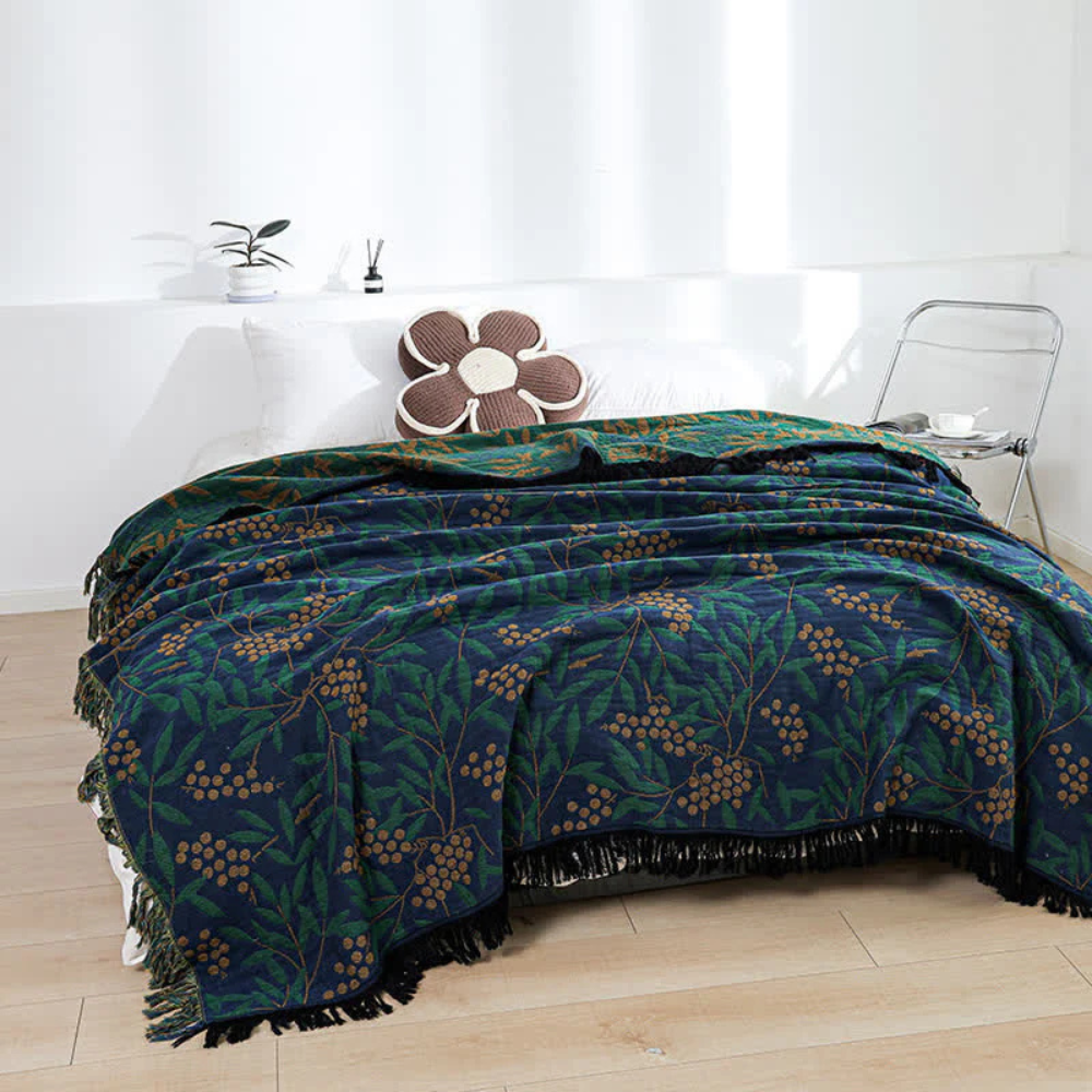 FloraNest | Botanical Charm Throw