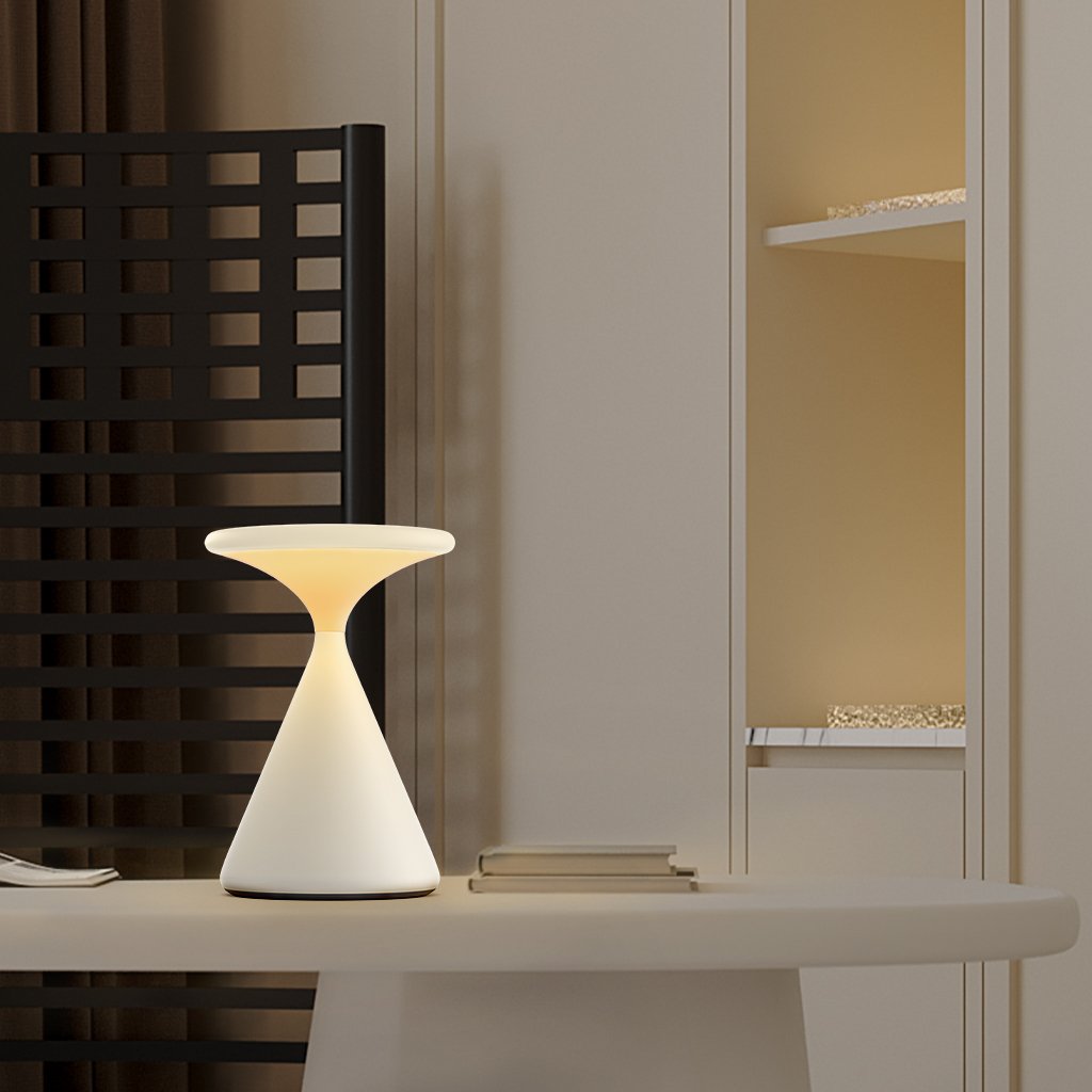 AeronGlow | Wireless Hourglass Table Lamp