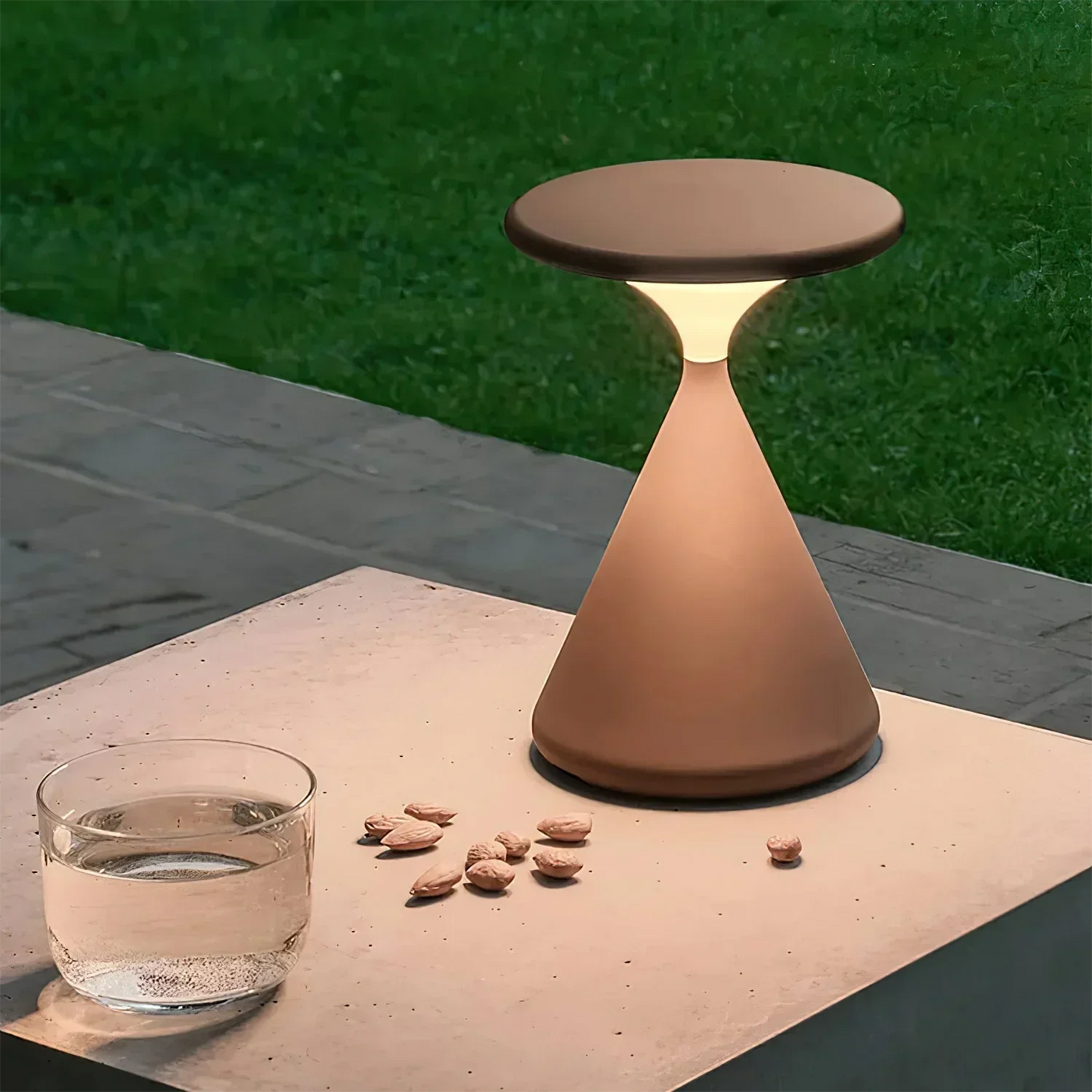 AeronGlow | Wireless Hourglass Table Lamp