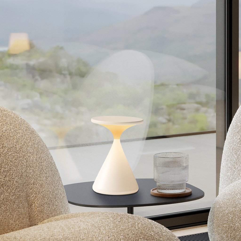 AeronGlow | Wireless Hourglass Table Lamp