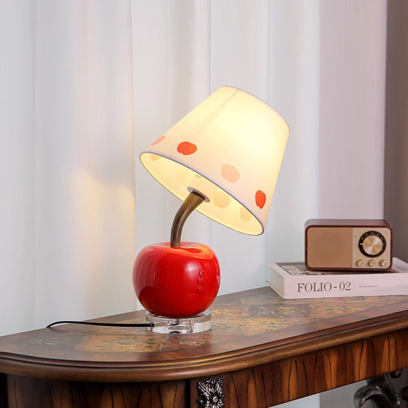 RainbowGlow | Contemporary Round Striped Apple Table Lamp