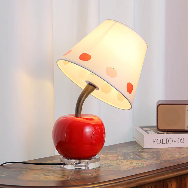 RainbowGlow | Contemporary Round Striped Apple Table Lamp