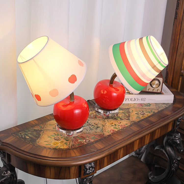 RainbowGlow | Contemporary Round Striped Apple Table Lamp