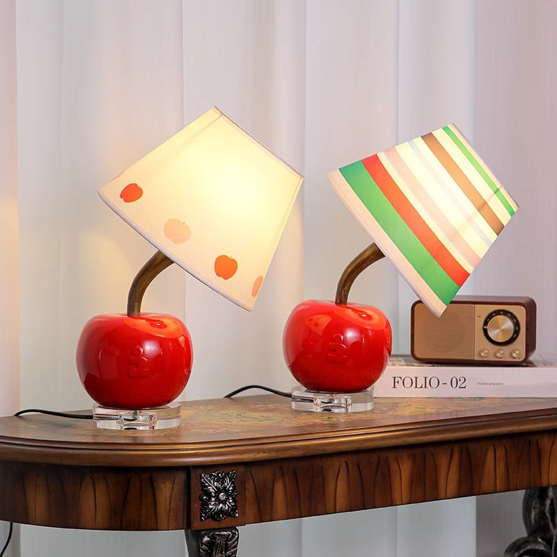 RainbowGlow | Contemporary Round Striped Apple Table Lamp