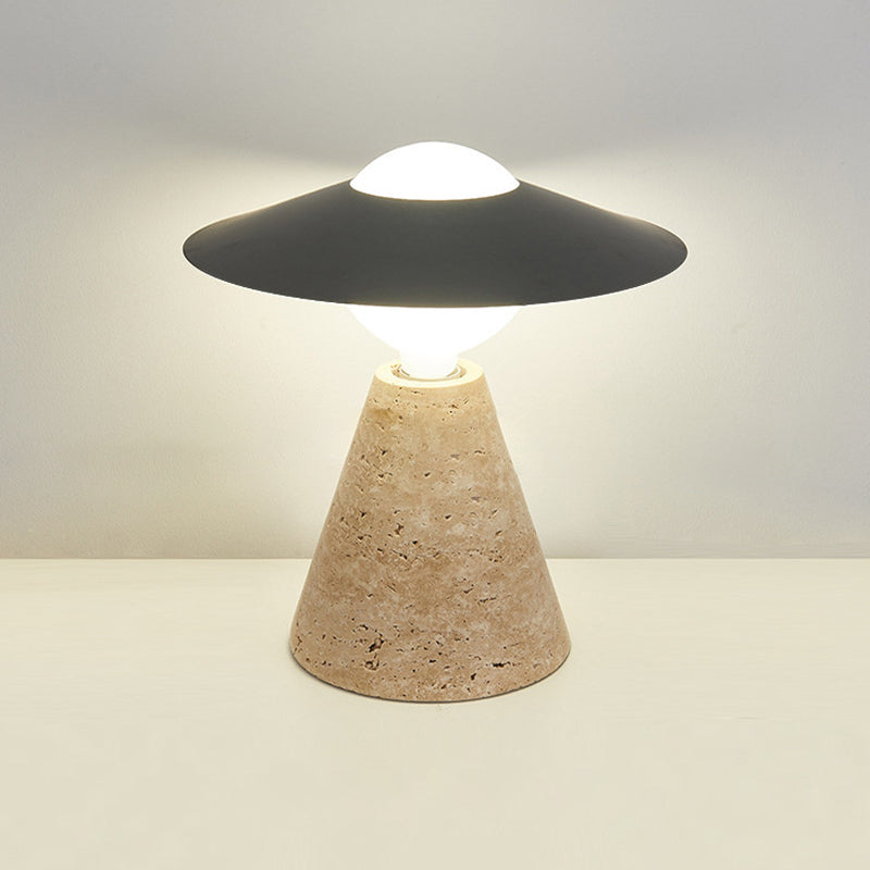 NordicSphere | Modern Cone & Black Hole Stone Table Lamp