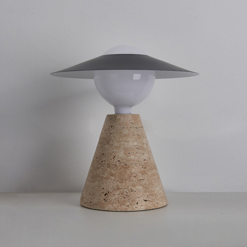 NordicSphere | Modern Cone & Black Hole Stone Table Lamp