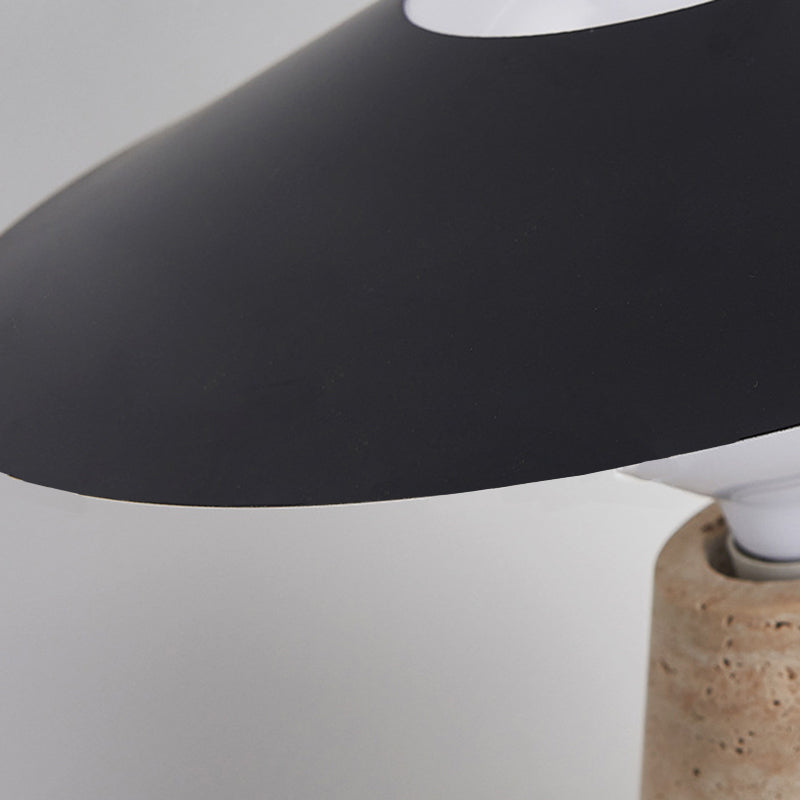 NordicSphere | Modern Cone & Black Hole Stone Table Lamp