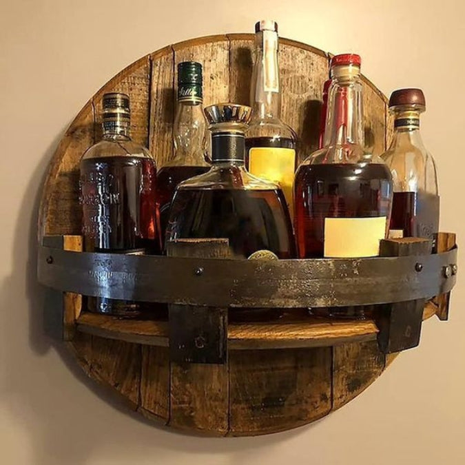 OakHaven | Handmade Wooden Bottle Display