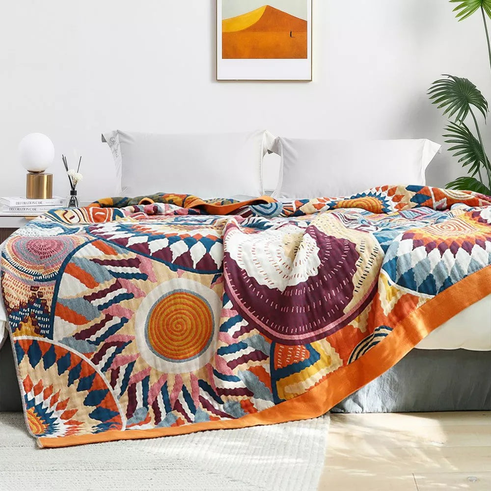 RadiantSun | Cotton Throw – Warmth and Vibrance in Every Thread