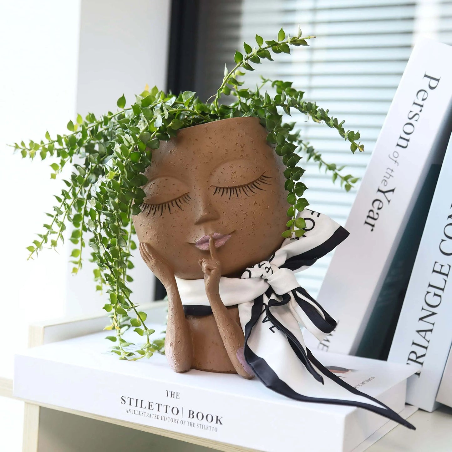 Flourish Face | Contemporary Greenery Planter