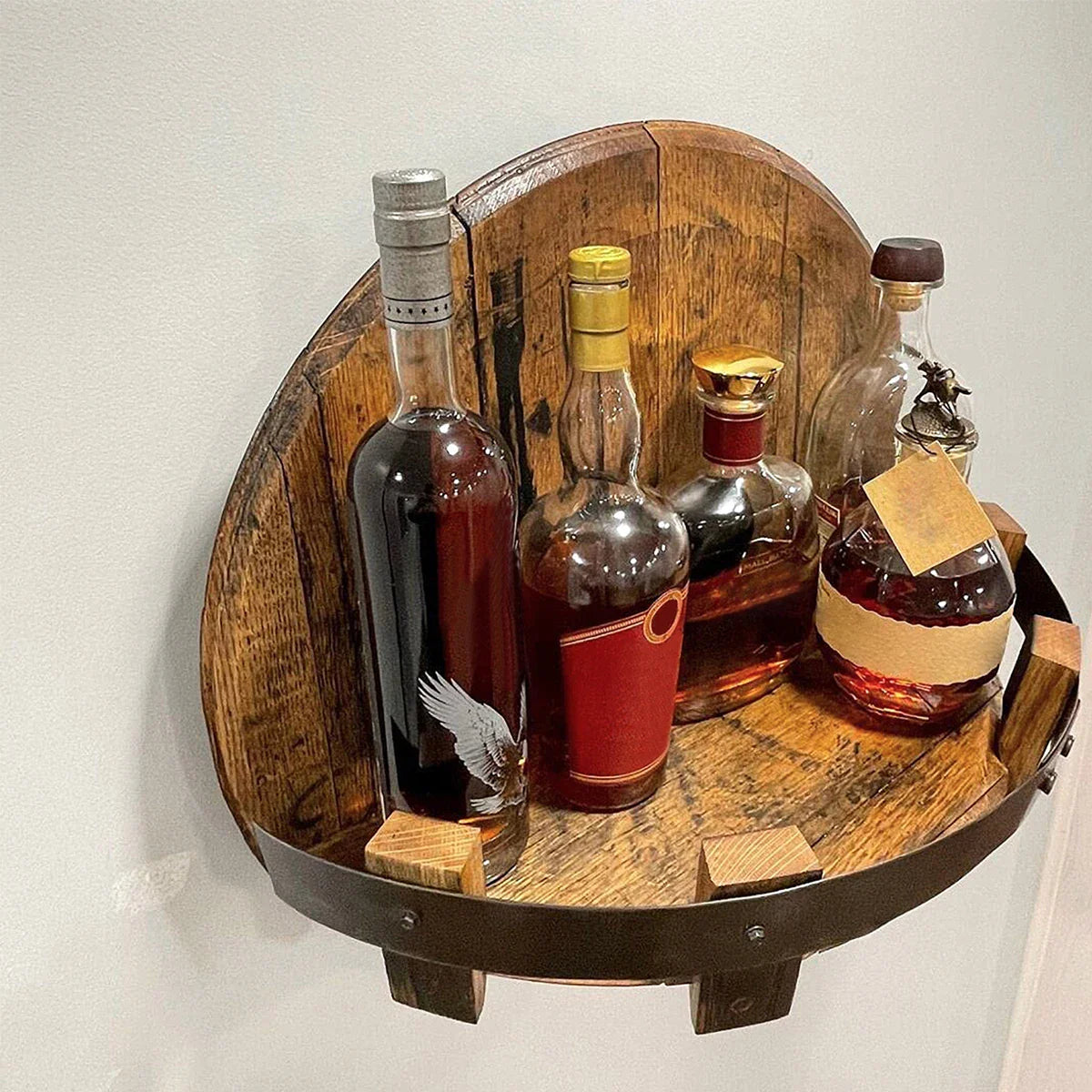 OakHaven | Handmade Wooden Bottle Display