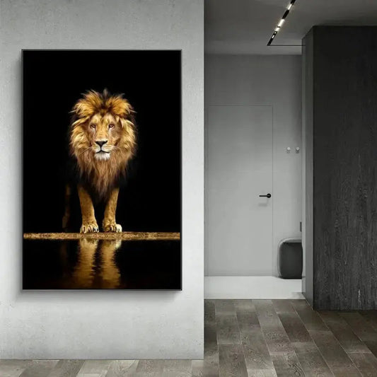 Shadow King | Powerful Lion Wall Art