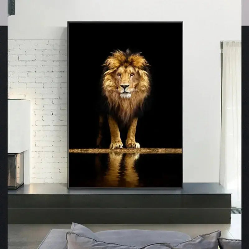 Shadow King | Powerful Lion Wall Art