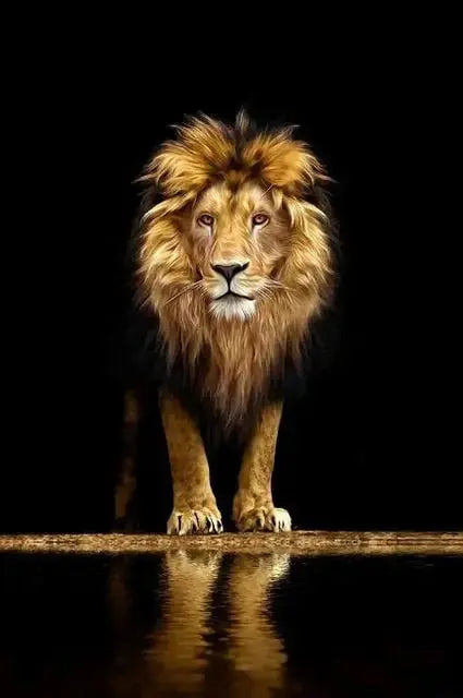 Shadow King | Powerful Lion Wall Art