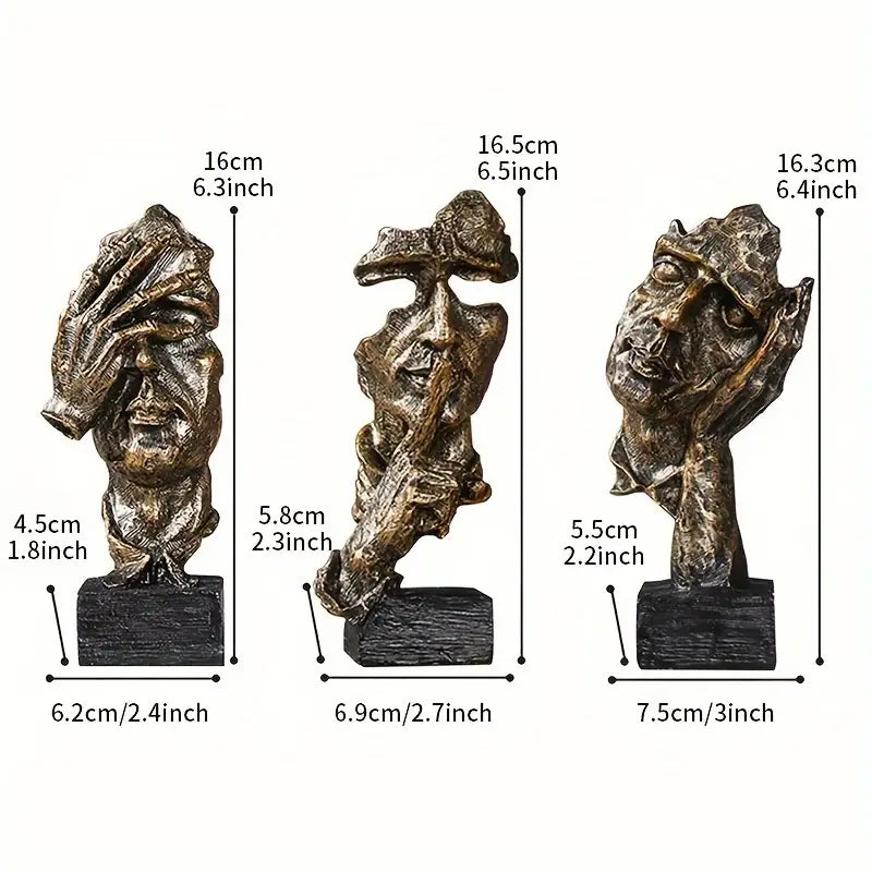 Harmony Trio | Modern Meditation Statue