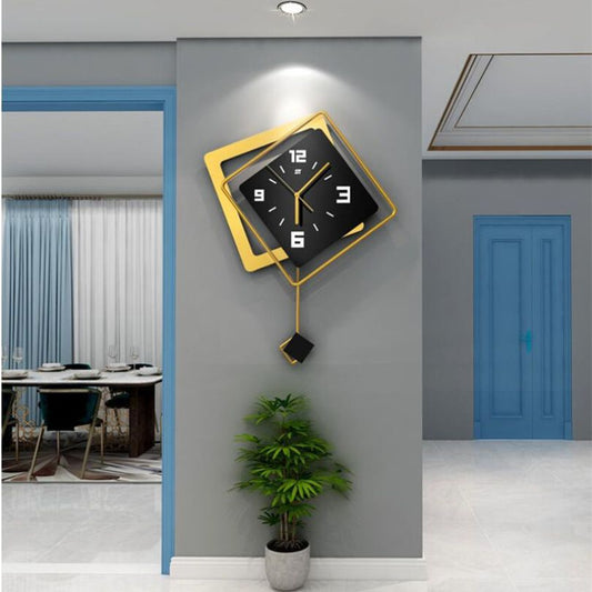 ArtisanClock | Handcrafted Wooden Geometric Swing Wall Clock