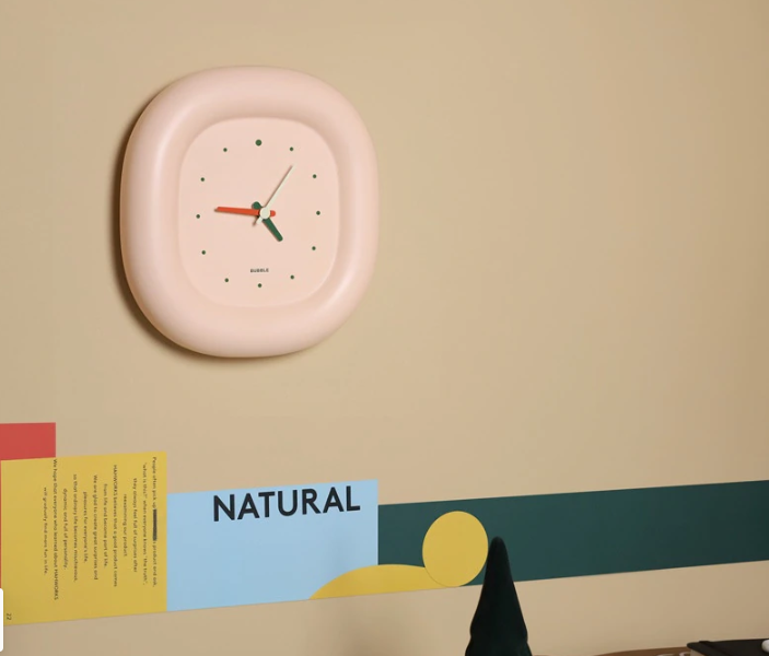 Serene Time | Modern Minimalist Pastel Bubble Clock