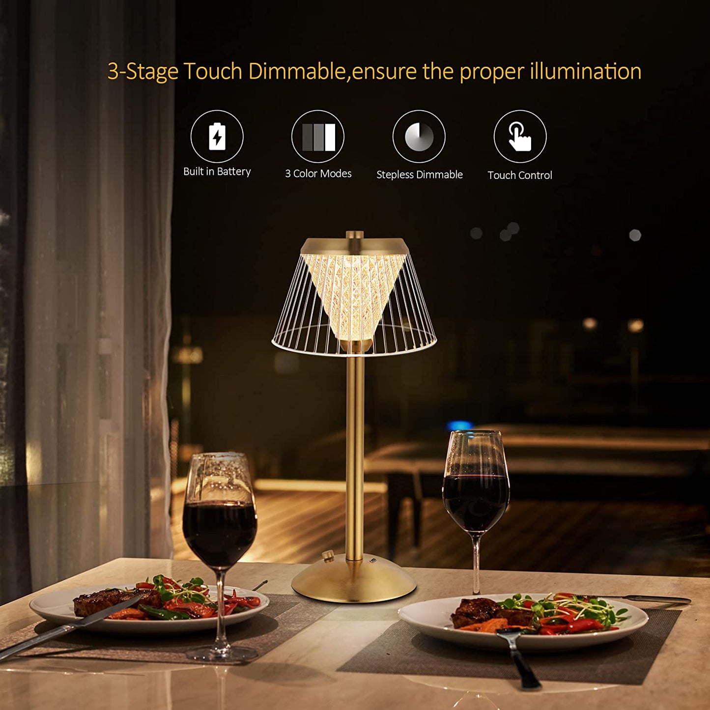 LumiVélo | Luxury Modern Rechargeable USB Wireless LED Table Lamp