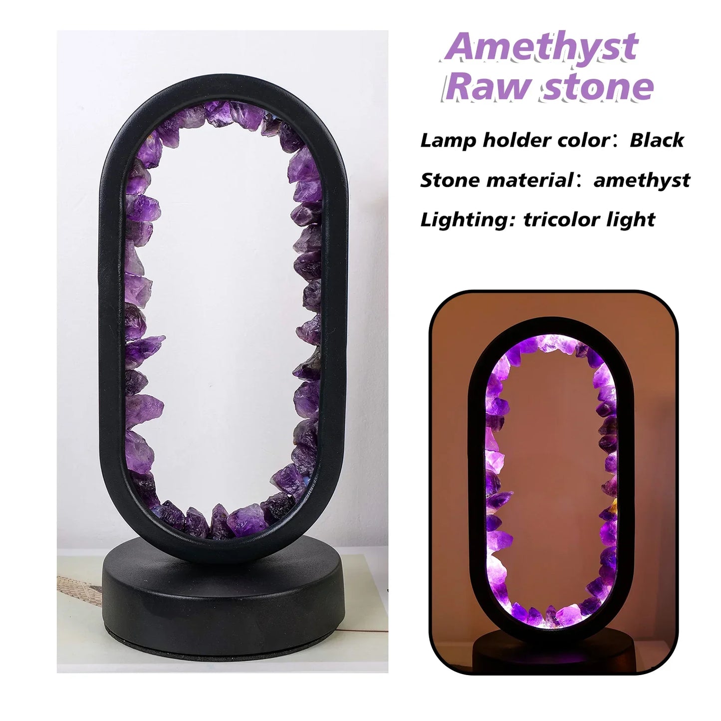 ZenGlow | Natural Soothing Amethyst Calmness Lamp