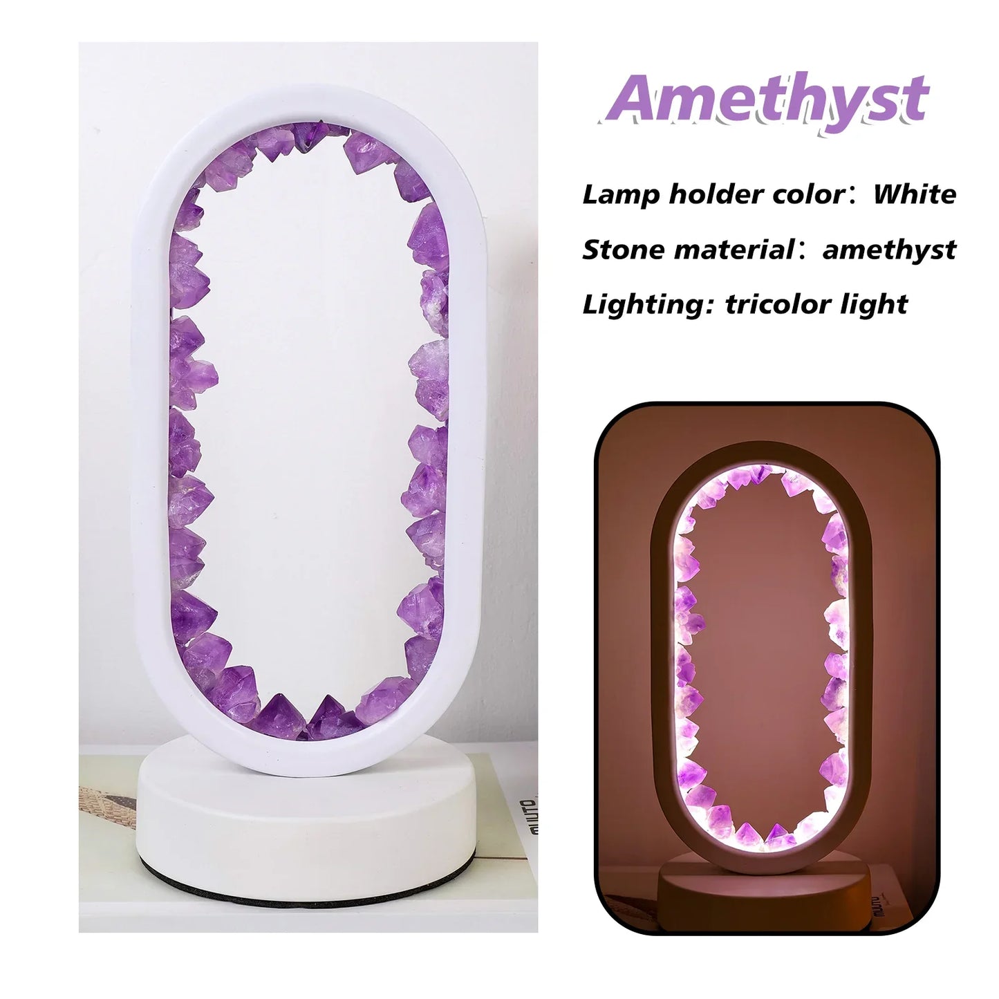 ZenGlow | Natural Soothing Amethyst Calmness Lamp