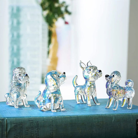 Charming Crystal Pups | Decorative Glass Dog Figures