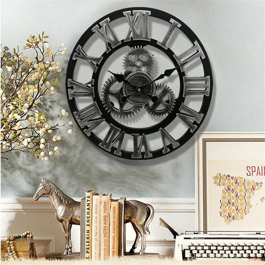 RusticGears | Vintage Industrial Gear Wall Clock